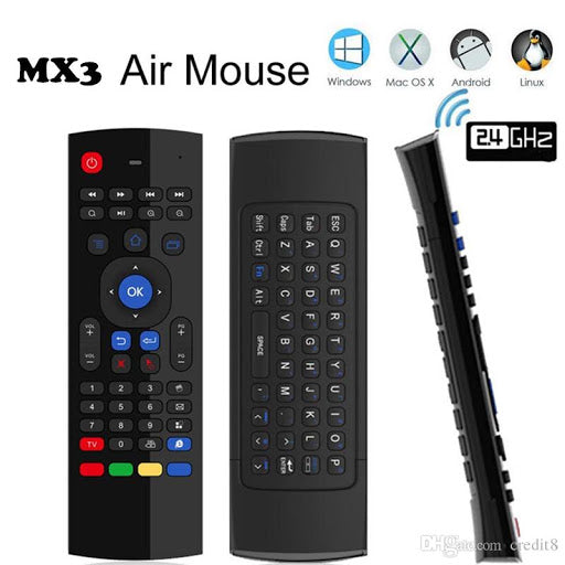 MX3 Air Mouse Wireless Keyboard Remote Voice Control For Android Smart TV BOX - Black MX3 Air Mouse Wireless Keyboard Remote Voice Control For Android Smart TV BOX - Black
